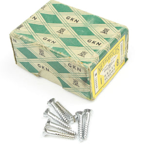 31 Nettlefolds  Raised Head Chromium Brass Screws 1x8 - OldTools.co.uk