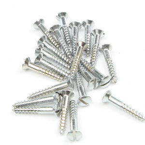 31 Nettlefolds  Raised Head Chromium Brass Screws 1x8 - OldTools.co.uk