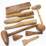 SOLD - 11 Boxwood, Lignum and Beech Leadworkers Tools