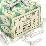 31 Nettlefolds Aluminium Alloy Raised Head Screws – 1” x 8 - OldTools.co.uk