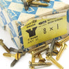 38 x Nettlefolds C’Sunk Brass Screws – 1” x 8 - OldTools.co.uk