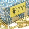 25 x Nettlefolds C’Sunk Brass Screws – 1 1/4” x 6 - OldTools.co.uk