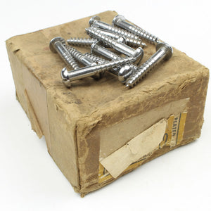 21 x Nettlefolds Barrel Chrome Brass Screws – 1 1/2” x 12 - OldTools.co.uk