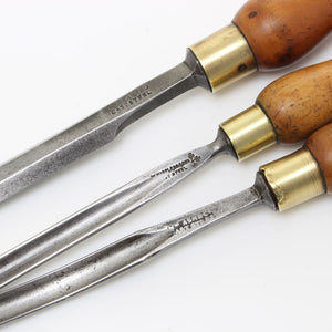 3 Vintage Firmer Tools – Boxwood - OldTools.co.uk