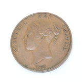 Queen Victoria Half Penny - 1858 - OldTools.co.uk