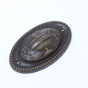 5x Old Brass Decorative Cupped Plates - OldTools.co.uk