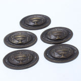 5x Old Brass Decorative Cupped Plates - OldTools.co.uk