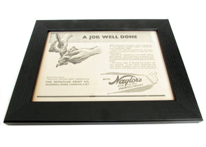 1950's Framed Job Well Done Picture - Size: A5 - OldTools.co.uk