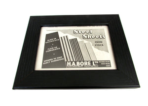 1950's Framed Steel Sheets Picture - Size: A6 - OldTools.co.uk